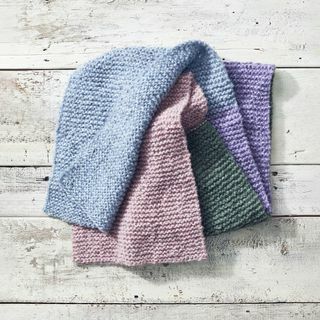 Eșarfă tricotată jartieră 