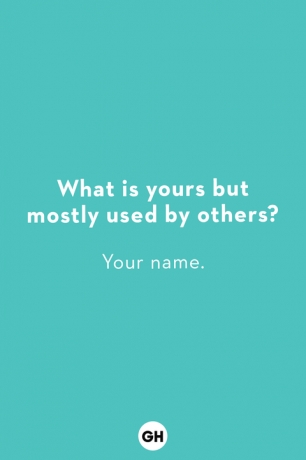 o ghicitoare pentru copii care spune q ce este al tău, dar folosită mai ales de alții a numele tău
