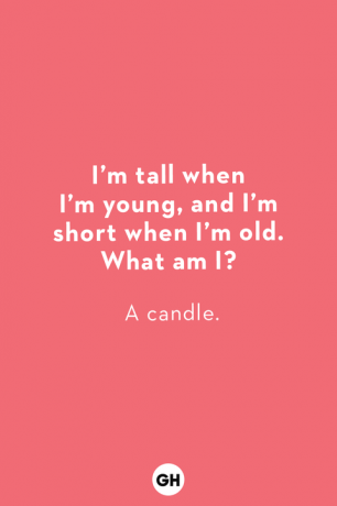 o ghicitoare pentru copii care spune q sunt înalt când sunt tânăr și sunt scund când sunt bătrân ce sunt o lumânare
