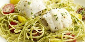 Cezar vitraj Cambulă cu Pesto Linguine